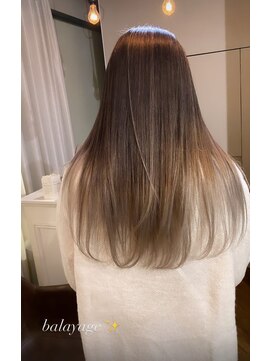 ワンスタイル(One style) 【ケアブリーチ2回】バレイヤージュ＋髪質改善トリートメント