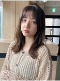 小顔 フェミニンロング メルティーカラー 似合わせカット"