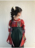 タイト 玉ねぎヘア 袴 卒業式 ヘアアレンジ