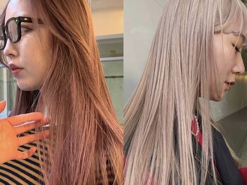 サヴィー(suvvy)の写真/ケアブリーチで髪ダメージを最小限に♪髪を守りながら透明感・艶のあるハイトーンカラーに仕上げます！