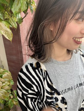 ボアップ 新居浜店(boappu) #インナーカラー#ケアブリーチ#ミルクティベージュ