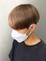 マッシュナチュラルカラーマッシュメンズヘアカラーツーブロック