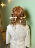 ツインおだんご　ヘアセット