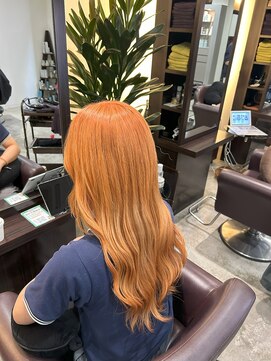 スウィープ 札幌大通(sweep) 艶映え♪オレンジベージュロングヘア