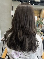 ヘアー アイス ルーチェ(HAIR ICI LUCE)&nbsp;ブリーチなしグレージュ透明感カラー秋カラーレイヤーカット/今
