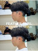 毛流れフェザーかきあげショート大宮メンズカットパーマ美容室