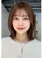 アビーファイブ(ABBEY 5)&nbsp;大人ボブ銀座レイヤーカット有楽町ミディアムボブベージュ