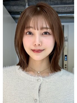 アビーファイブ(ABBEY 5) 大人ボブ銀座レイヤーカット有楽町ミディアムボブベージュ