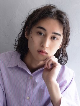 アース 三田南ウッディタウン店(HAIR&MAKE EARTH) センターパートウルフカットツイストスパイラルパーマ