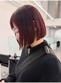 前下がり切りっぱなしボブ/髪質改善