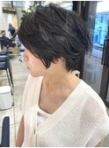 大人ショート/ショートボブ/白髪ぼかしハイライト/銀座/武蔵小杉