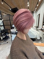RICHAIR.NEU ブリーチ縮毛矯正/ハイトーン/ダブルカラー/髪質改善【4/20 OPEN(予定)】&nbsp;ダスティピンクボブ