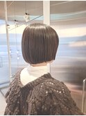 梅雨の湿気対策◎ブリーチなしカラー/ストレートボブ小顔