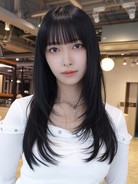 アイティー バイ アルバム 中野店(IT by ALBUM) ブルーブラックミディアムレイヤー_F21905