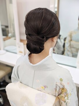 京都ヘアセット着付け専門サロン 夢館 五条店(yumeyakata) しっとりとしたフォーマルシニヨン