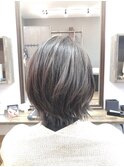 丸み外ハネショートのグラデーションボブ☆