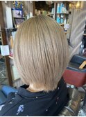 ミルクティーカラー+髪質改善