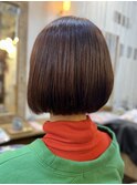 大人素敵な　耳かけ小顔丸み　ボブ 抜け感　20代30代40代/柏