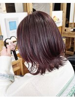 ヘアメイクエイト 丸山店(hair make No.8) << 担当 : 黒木 彩加 >> ボブウルフ × チェリーピンク