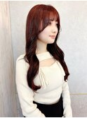韓国前髪×ショコラアッシュ【ふんわりカール/髪質改善/新宿】