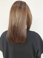 クオリス 上板橋店(QUALIS)&nbsp;ハイライトカラー★ロングヘア ブラウン ハイライト 平行ライン