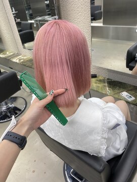 ペレ 栄店(PELE) 斜めバング/グレージュカラー/デザインカラー/栄/名駅