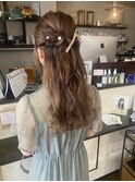 ゆるハーフアップ