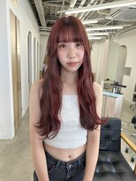 ヴィンスジオ 岐阜駅南(vince gio)&nbsp;ピンクバイオレット/ブリーチなしWカラー/ロング