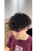波巻きスパイラルパーママッシュツーブロックメンズパーマ