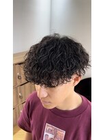 ダブルオオガキ (W-ogaki)&nbsp;波巻きスパイラルパーママッシュツーブロックメンズパーマ