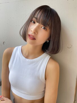 サンド 池袋(sand) 前髪/マチルボブ/ピンクベージュ/インナーグレージュ/髪質改善