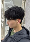 メンズカット韓国男子カルマパーマダウンパーマ岡山南中央町