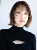 ハッシュカットフェイスレイヤー外ハネボブパーマぱっつん前髪