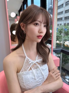 ボタン シブヤ(VOTAN SHIBUYA) 韓国ヘア/顔まわりカット/くびれヘア/前髪あり/グレージュカラー