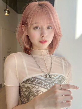 ユーフォリア 渋谷グランデ(Euphoria SHIBUYA GRANDE) ハイトーンピンク　ペールピンク　ケアブリーチ　ボブレイヤー