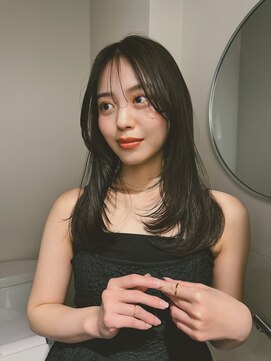 フィルムス 渋谷(FILMS) イメチェン/外ハネボブ/美髪/ワイドバング/ブルーブラック/前髪