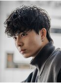 銀座メンズマッシュシャドウパーマツイスパメンズパーマウルフ