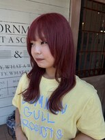 フルアヘッド(FULL A HEAD)&nbsp;ハッシュカット×レッドオレンジ