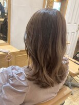 ソワバイアロマヘアー(soi by AROMA hair) セミディ/くびれカット/顔周りレイヤー/韓国ヘア/透明感カラー