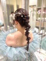 パズードコー(PSSD-CO.+5) カラードレス×ポニーテールアレンジ