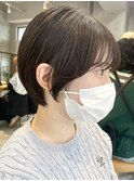 調布イルミナカラーレイヤーボブウルフショートカットベージュ