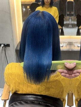 ベル(belle) しみにくいブリーチ技術！もう色落ち緑にならない濃いめブルー！