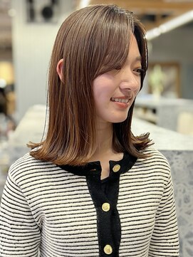 マッシュ チャヤマチ(MASHU chayamachi) 柔らか透明感/ブリーチなし/オリーブブラウン/大阪梅田