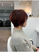 くびれショート白髪ぼかし