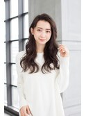 【Totia梅田】ひし形シルエット ウェーブ×オリーブグレージュ