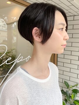 ルポ(Repos) 【Repos仙台】大人可愛い20代30代ショート前下がり刈り上げボブ