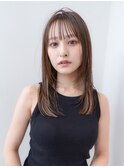 20代30代大人かわいい前髪/ザクザクレイヤー/こっくりカラー
