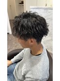波巻きパーマ