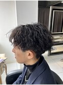 ツイストスパイラルパーマ アップバング センターパート