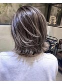 切りっぱなしボブ エアリーロング 美髪 ピンクブラウン